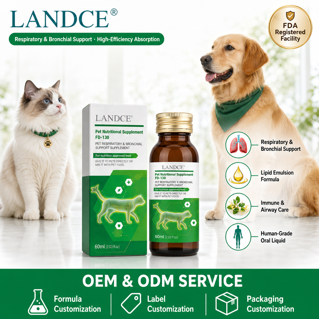 LANDCE FD-130 herbal respiratory support liquid for dogs and cats