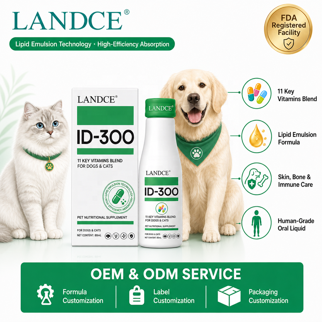 LANDCE ID-300 multivitamin liquid emulsion for dogs and cats