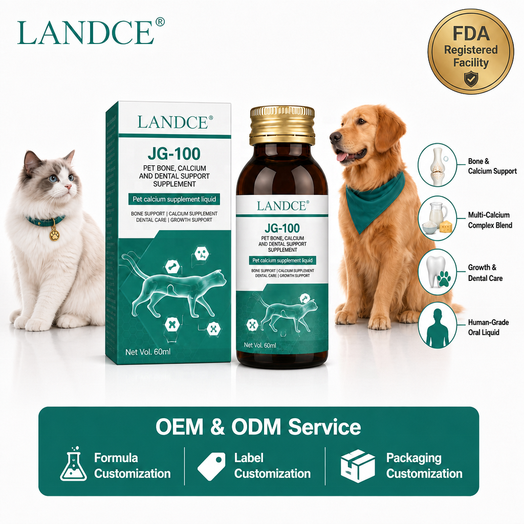 LANDCE JG-100 liquid calcium with vitamin D3 for dogs and cats