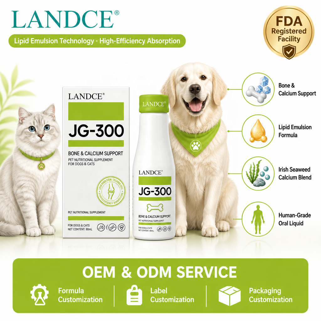 LANDCE JG-300 organic liquid calcium emulsion for dogs and cats