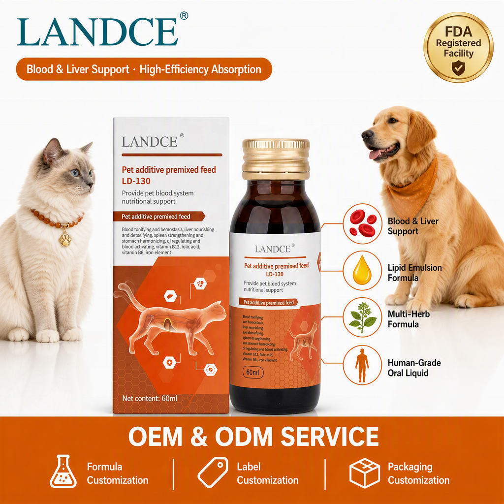 LANDCE LD-130 liver and red blood cell support liquid for dogs and cats
