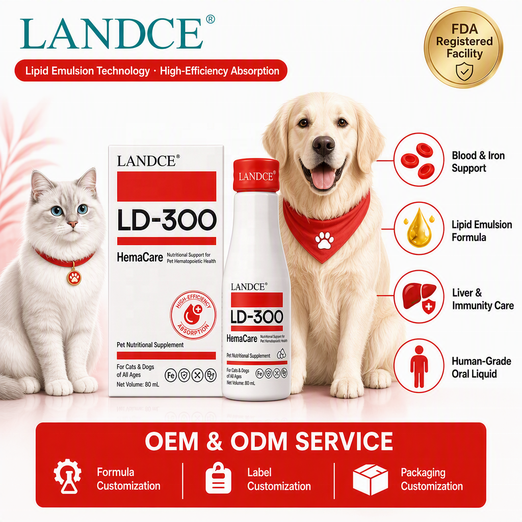 LANDCE LD-300 lipid emulsion iron and blood health liquid for dogs and cats