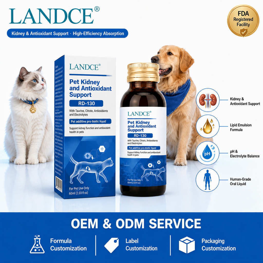 LANDCE RD-130 liquid kidney and antioxidant nutrition for dogs and cats