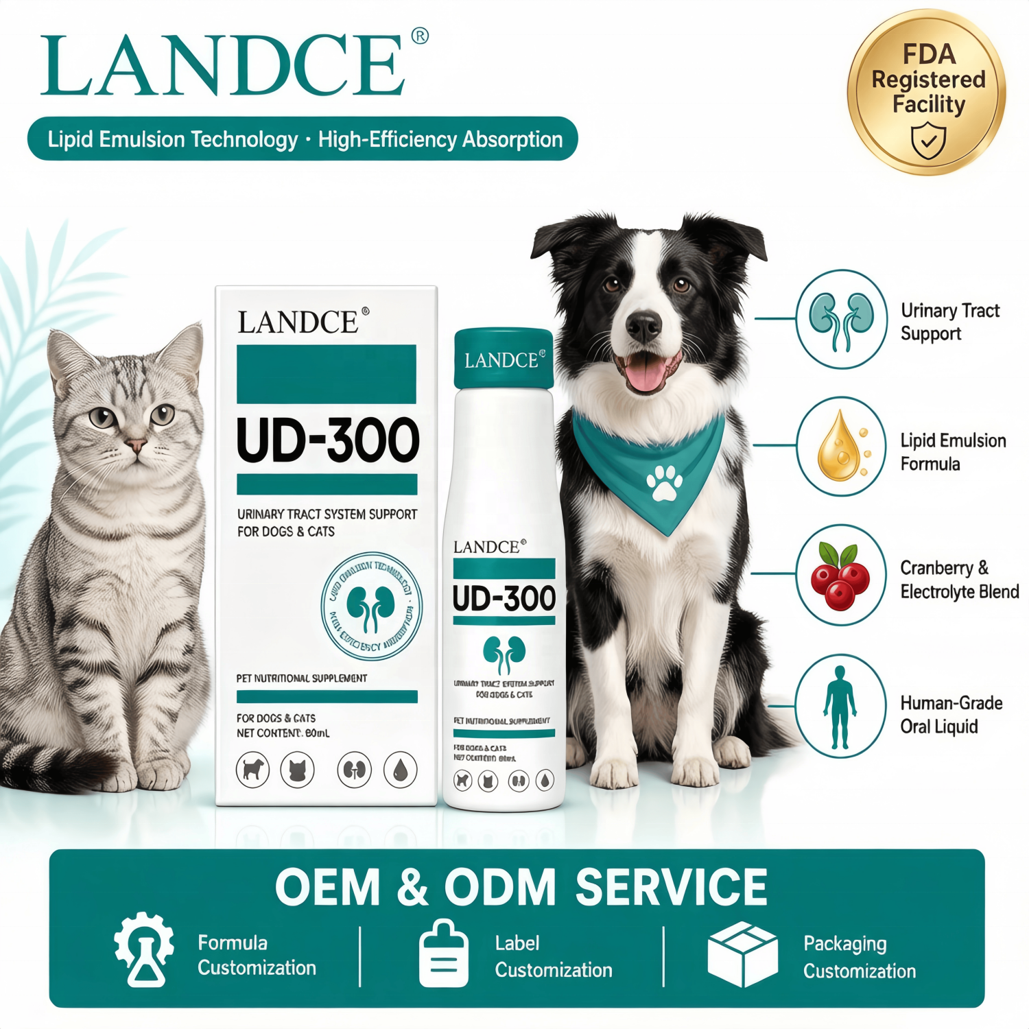 LANDCE UD-300 urinary tract nutrition liquid for dogs and cats