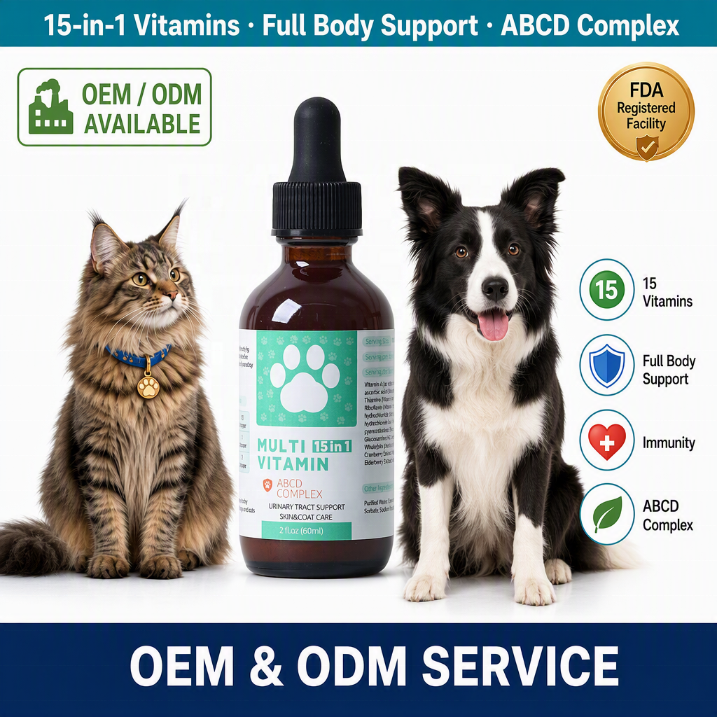 LANDCE xyxk014 15-in-1 multivitamin oral liquid for dogs and cats